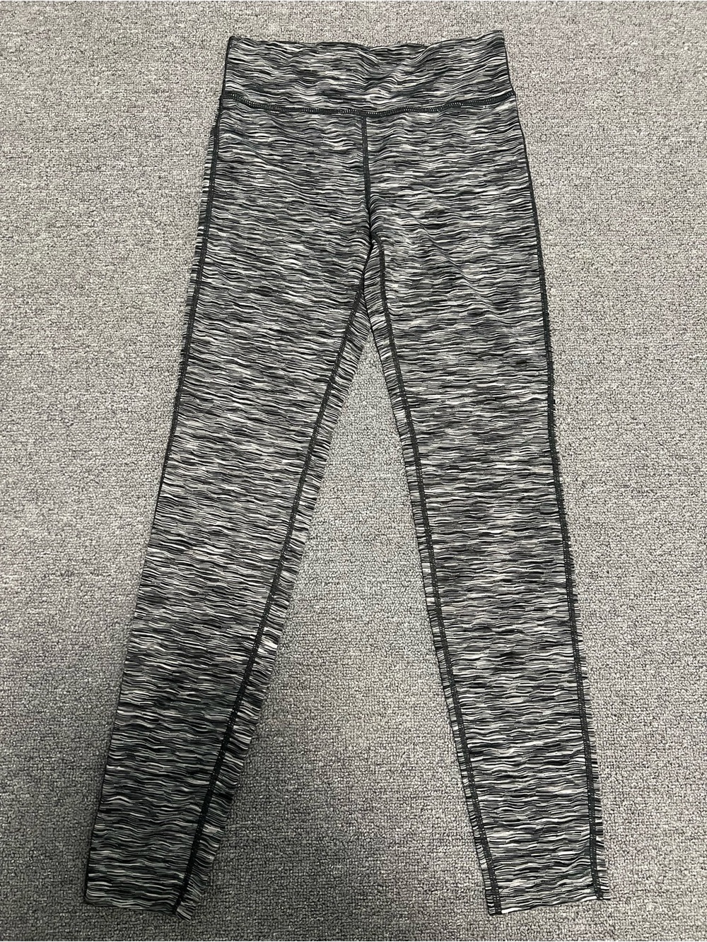 Diadora Black & Gray Space-Dye Kids Leggings